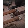 imageCHAOREN Full Grain Leather Belt for Men Work Belts for Men Heavy Duty Daily Wear for Jeans PantsBrown Stitched