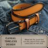 imageCHAOREN Full Grain Leather Belt for Men Work Belts for Men Heavy Duty Daily Wear for Jeans PantsCamel