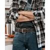 imageCHAOREN Full Grain Leather Belt for Men Work Belts for Men Heavy Duty Daily Wear for Jeans PantsDark Brown Stitched