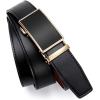 imageCHAOREN Mens Belt  Mens Ratchet Belt Leather 1 38quot for Dress Pant  Micro Adjustable Belt Fit EverywhereBasic Gold Black