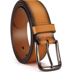 imageCHAOREN Full Grain Leather Belt for Men Work Belts for Men Heavy Duty Daily Wear for Jeans PantsCamel