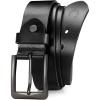 imageCHAOREN Mens Leather Belt  Italian Full Grain Leather Belts  Ideal for Casul Jeans ampamp Work WearBlack