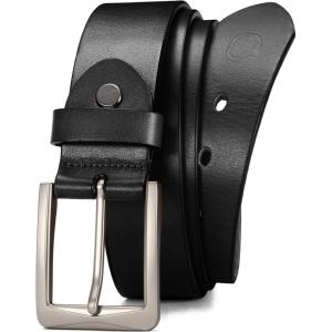 imageCHAOREN Mens Leather Belt  Italian Full Grain Leather Belts  Ideal for Casul Jeans ampamp Work WearClassic Black