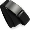 imageCHAOREN Mens Belt Stretchable  Elastic Golf Nylon Web Adjustable Belt  for Casual WearBmatted GunBlack