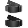 imageCHAOREN Mens Belt Stretchable  Elastic Golf Nylon Web Adjustable Belt  for Casual WearCcarbon Fiber ImperialGrey