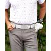 imageCHAOREN Mens Belt Stretchable  Elastic Golf Nylon Web Adjustable Belt  for Casual WearWhite