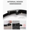 imageCHAOREN Nylon Ratchet Belts for Men  Adjustable Web Belt  Automatic Slide Buckle for Casual Golf WorkBlack