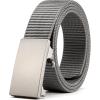imageCHAOREN Nylon Ratchet Belts for Men  Adjustable Web Belt  Automatic Slide Buckle for Casual Golf WorkGrey