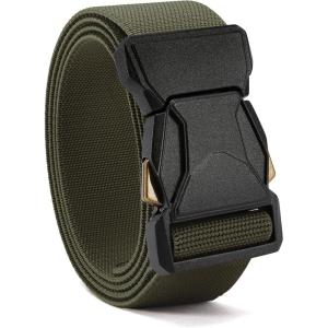 imageCHAOREN Stretch Tactical Belt Men  15quot Nylon Work Belts for Men  Quick Release for Utility EDCArmy Green