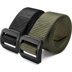 imageCHAOREN Tactical Belt Men  Nylon EDC Belt for Military CCWBlack and Green