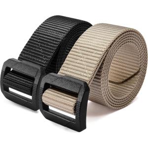 imageCHAOREN Tactical Belt Men  Nylon EDC Belt for Military CCWBlack and Khaki