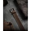 imageCHAOREN Leather Belts for Men Mens Belts CasualEveryday Full Grain Leather Belts for JeansDistressed Brown