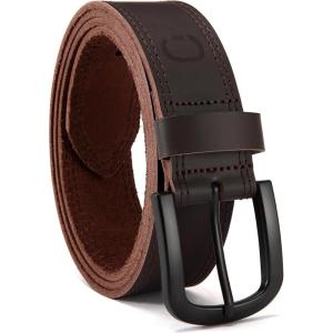imageCHAOREN Leather Belts for Men Mens Belts CasualEveryday Full Grain Leather Belts for JeansBrown