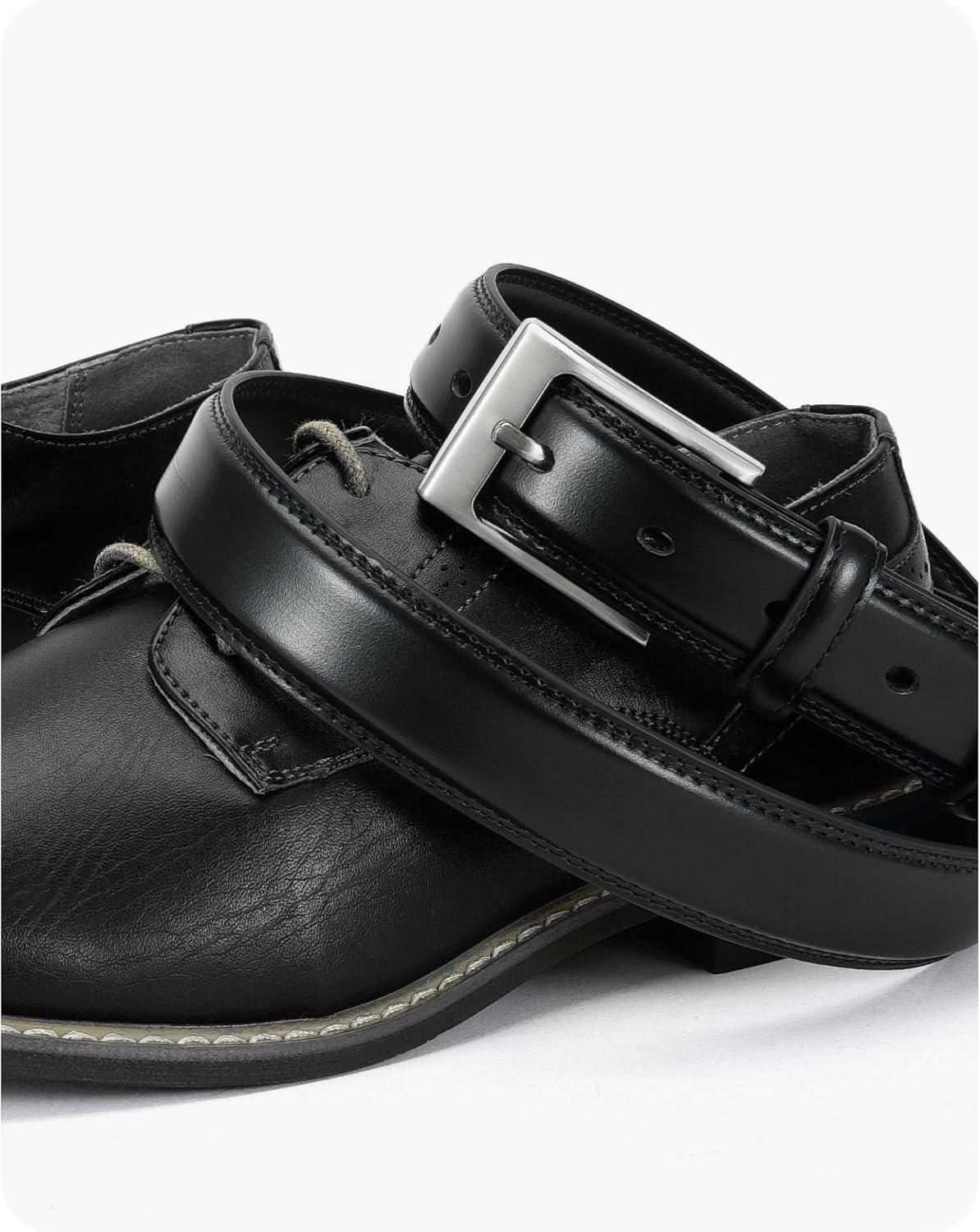 imageCHAOREN Mens Belts Leather Gift for Men  Perfect Companion to Mens Dress ShoesBasic Black