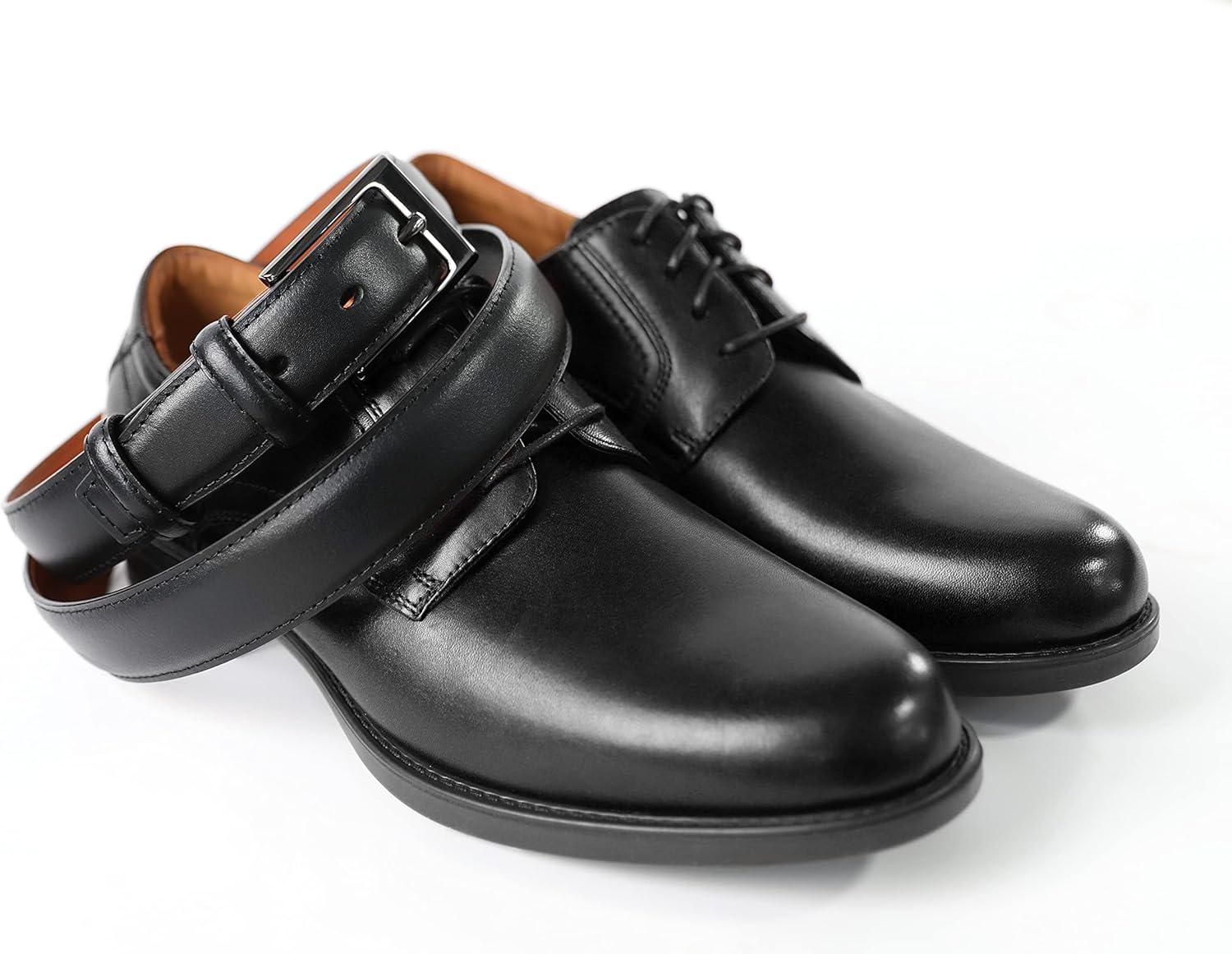 imageCHAOREN Mens Belts Leather Gift for Men  Perfect Companion to Mens Dress ShoesBlack