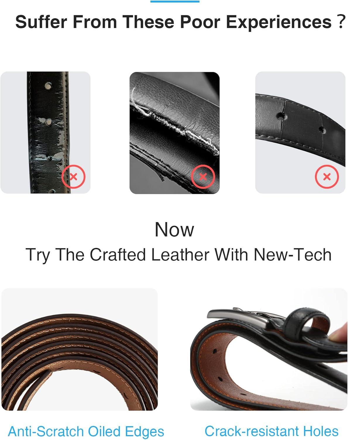 imageCHAOREN Mens Belts Leather Gift for Men  Perfect Companion to Mens Dress ShoesClassic White