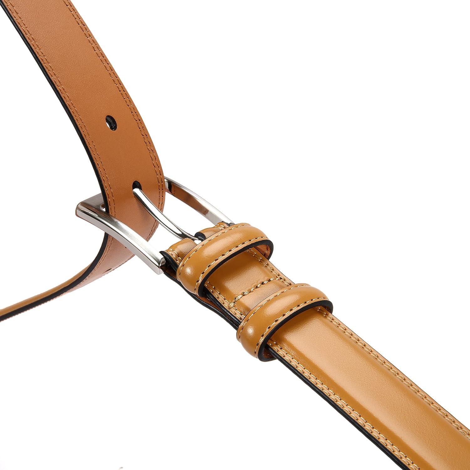 imageCHAOREN Mens Belts Leather Gift for Men  Perfect Companion to Mens Dress ShoesLight Tan