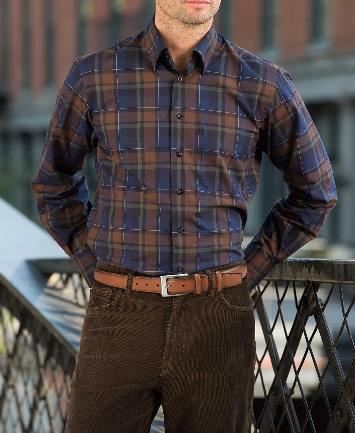 imageCHAOREN Mens Belts Leather Gift for Men  Perfect Companion to Mens Dress ShoesTan