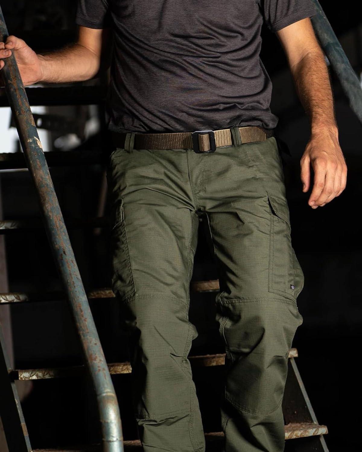 imageCHAOREN Tactical Belt Men  Nylon Gun Belt  Heavy Duty Military EDC for Jeans ampamp CCWCoyote Brown