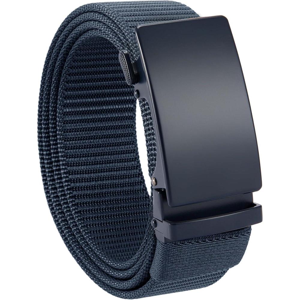 imageCHAOREN Blue Ratchet Belts for Men  Casual Web Nylon Mens Belt 1 38quot  Adjustable and Durable for Jeans