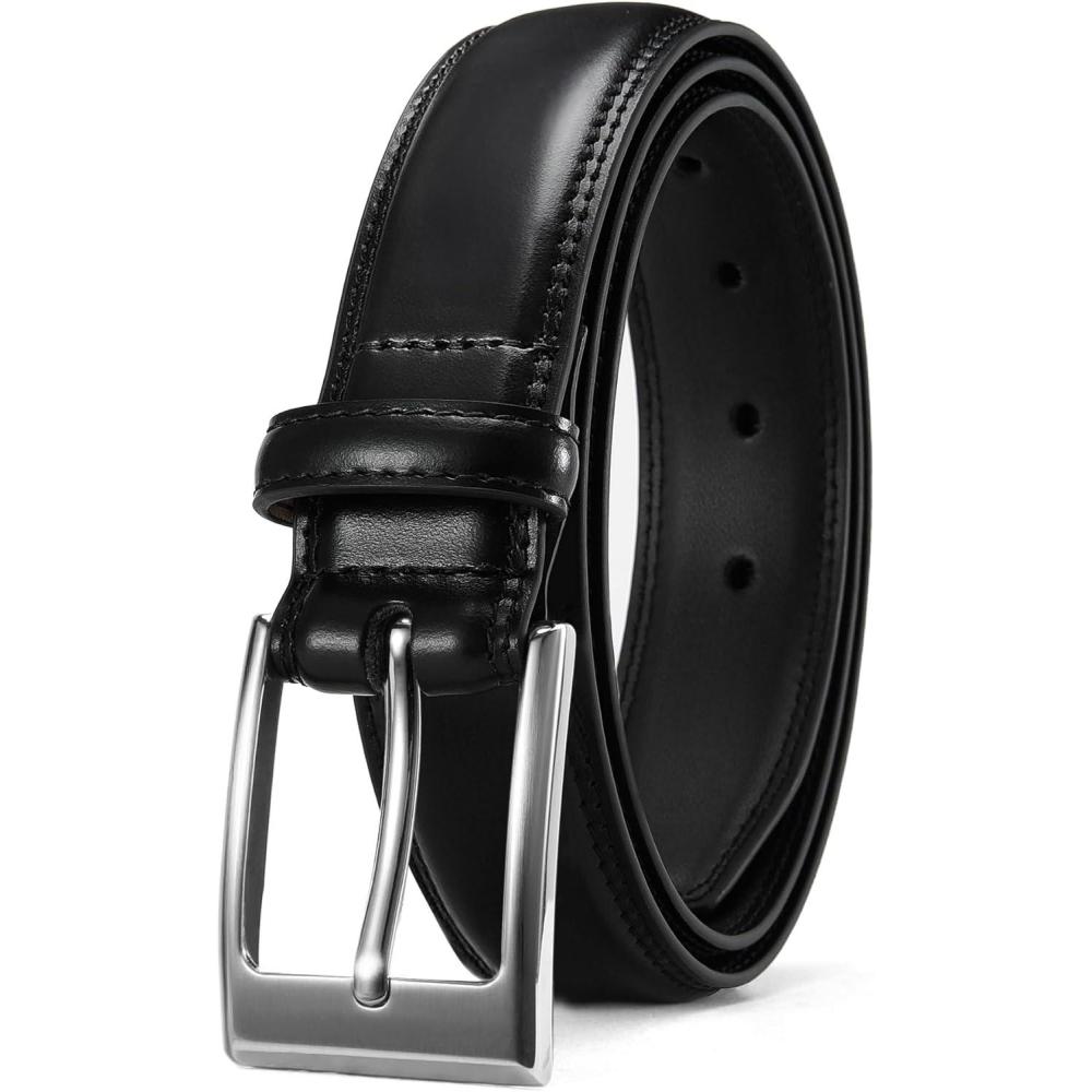 imageCHAOREN Mens Belts Leather Gift for Men  Perfect Companion to Mens Dress ShoesBasic Black