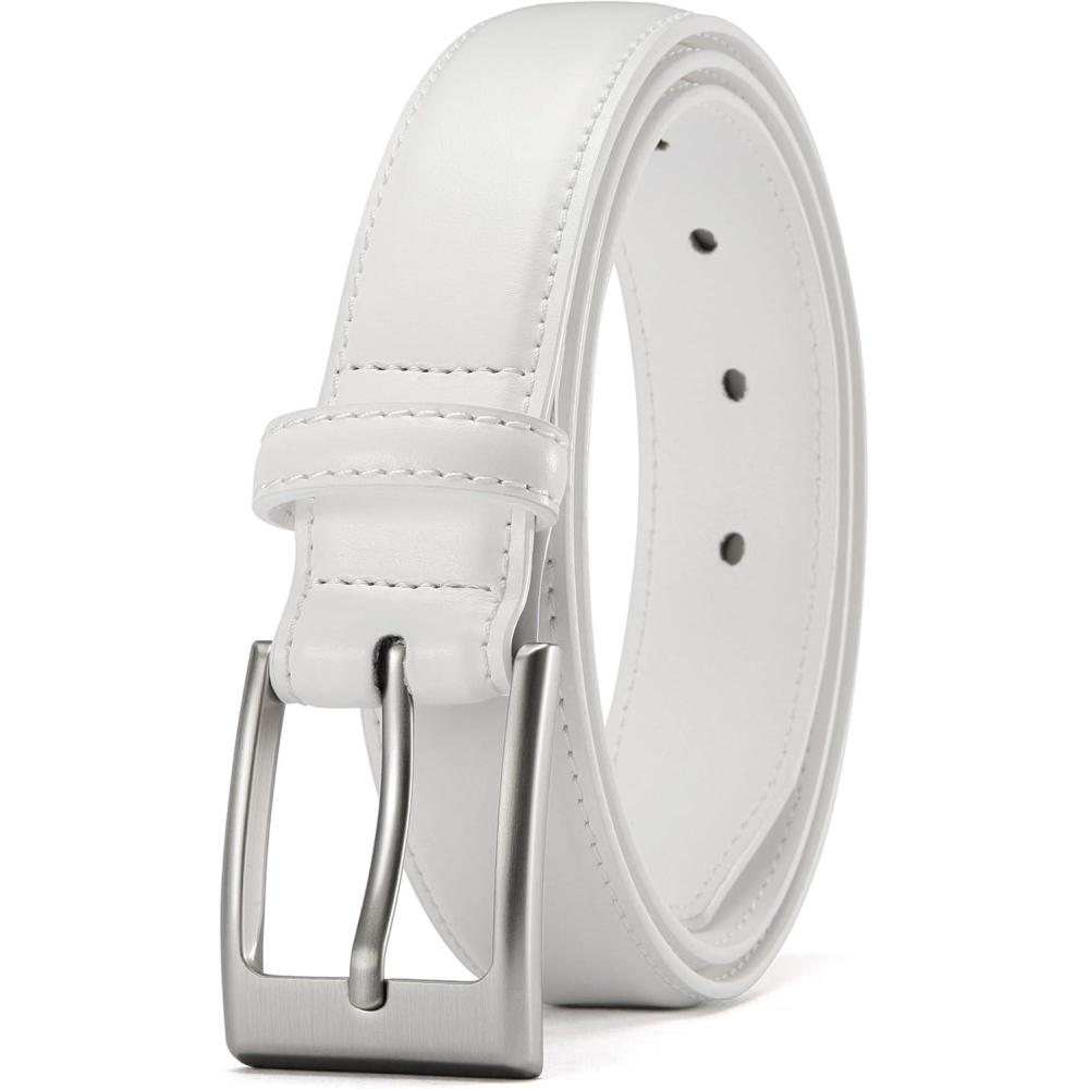 imageCHAOREN Mens Belts Leather Gift for Men  Perfect Companion to Mens Dress ShoesClassic White