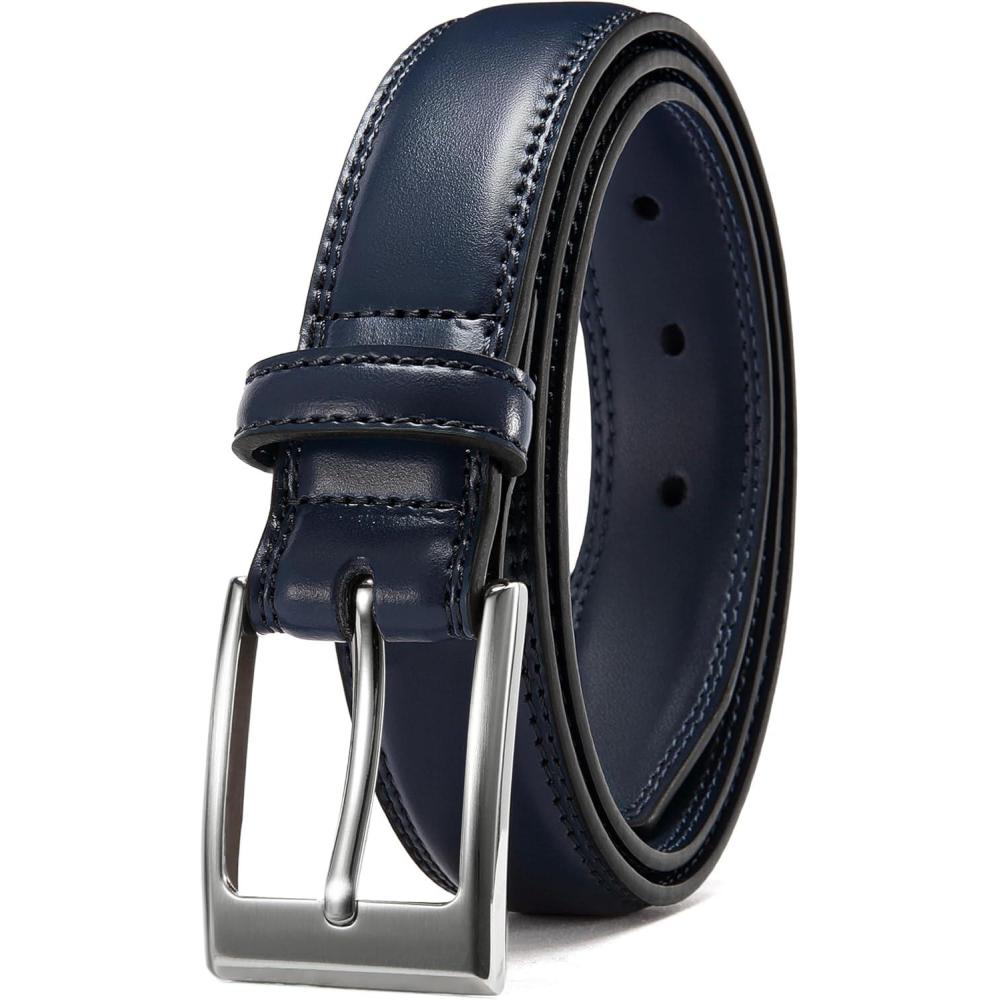 imageCHAOREN Mens Belts Leather Gift for Men  Perfect Companion to Mens Dress ShoesNavy