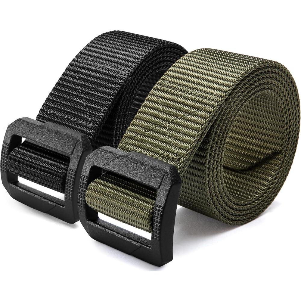 imageCHAOREN Tactical Belt Men  Nylon Gun Belt  Heavy Duty Military EDC for Jeans ampamp CCWBlack and Green