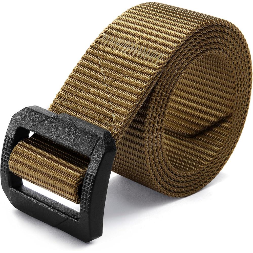 imageCHAOREN Tactical Belt Men  Nylon Gun Belt  Heavy Duty Military EDC for Jeans ampamp CCWCoyote Brown
