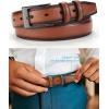 imageCHAOREN Mens Belts Leather Gift for Men  Perfect Companion to Mens Dress ShoesDark Brown