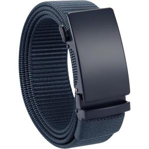 imageCHAOREN Blue Ratchet Belts for Men  Casual Web Nylon Mens Belt 1 38quot  Adjustable and Durable for Jeans