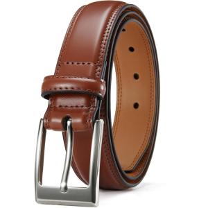 imageCHAOREN Mens Belts Leather Gift for Men  Perfect Companion to Mens Dress ShoesBasic Brown