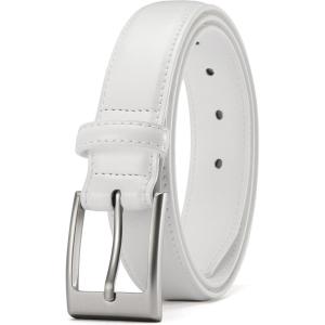 imageCHAOREN Mens Belts Leather Gift for Men  Perfect Companion to Mens Dress ShoesClassic White