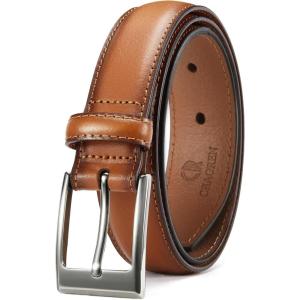 imageCHAOREN Mens Belts Leather Gift for Men  Perfect Companion to Mens Dress ShoesTan
