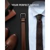 imageCHAOREN Mens Belt Leather  1 38quot Dress Belts for Men  Considerate Gift for Work Business Casual JeansCognac