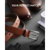 imageCHAOREN Mens Belt Leather  1 38quot Dress Belts for Men  Considerate Gift for Work Business Casual JeansTan