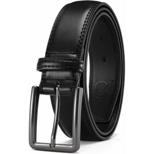 imageCHAOREN Mens Belt Leather  1 38quot Dress Belts for Men  Considerate Gift for Work Business Casual JeansBlack