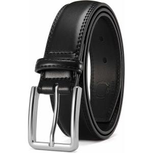 imageCHAOREN Mens Belt Leather  1 38quot Dress Belts for Men  Considerate Gift for Work Business Casual JeansClassic Black