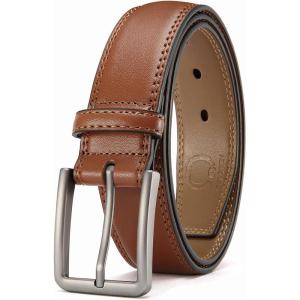 imageCHAOREN Mens Belt Leather  1 38quot Dress Belts for Men  Considerate Gift for Work Business Casual JeansTan