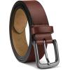 imageCHAOREN Mens Belts Leather  35mm Genuine Leather Belt for Jeans  Men Gift for Casual DressDark Brown