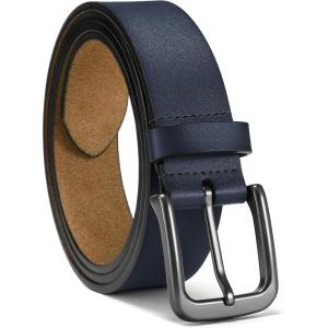 imageCHAOREN Mens Belts Leather  35mm Genuine Leather Belt for Jeans  Men Gift for Casual DressBlue
