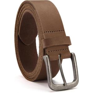 imageCHAOREN Mens Belts Leather  35mm Genuine Leather Belt for Jeans  Men Gift for Casual DressFull Grain Dark Brown