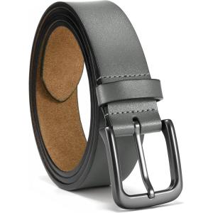 imageCHAOREN Mens Belts Leather  35mm Genuine Leather Belt for Jeans  Men Gift for Casual DressGrey