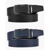 imageCHAOREN Leather Ratchet Belt Men 2 Pack  Customizable Fit Effortless Style 35mmCurved BlackCurved Navy