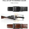 imageCHAOREN Reversible Belt Men 1 Piece  125quot Leather Dress Belt  Trim to Fit for Elegant StyleCognacBlack