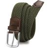 imageCHAOREN Mens Belt  Braided Stretch Golf Belt for Men 1 38quot Gift for Golf Pants Casual Shorts JeansGreen