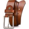 imageCHAOREN 15quot Mens Belts Leather  Italian Full Grain Leather Belts  Ideal for Casul Jeans ampamp Work WearCognac