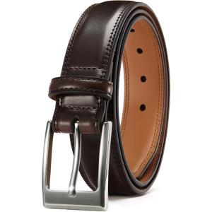 imageCHAOREN Mens Belts Leather Gift for Men  Ideal Match for Mens Dress ShoesMahogany