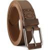 imageCHAOREN Full Grain Leather Belt for Men Work Belts for Men Heavy Duty Daily Wear for Jeans PantsCasual Brown Stitched