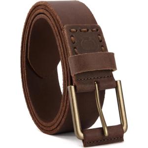 imageCHAOREN Full Grain Leather Belt for Men Work Belts for Men Heavy Duty Daily Wear for Jeans PantsCasual Brown